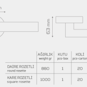 ALANSİS-702 Rozetli Kapı Kolu