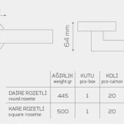 ARMONİ-188 Rozetli Kapı Kolu