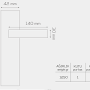 ARTVİN-1049 Aynalı Kapı Kolu