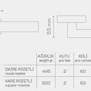 AVANTİ-1132 Rozetli Kapı Kolu