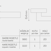 BALNODİ-766 Rozetli Kapı Kolu