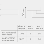 BİLECİK-1073 Rozetli Kapı Kolu