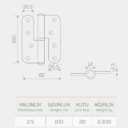 ÇELİK POMEL OKKA MENTEŞE-33712