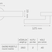 ÇORLU-670-4 Rozetli Kapı Kolu