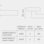 ESKİŞEHİR-KK240 Rozetli Kapı Kolu