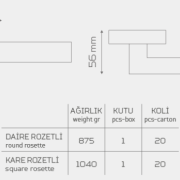 FUNDA-1107 Rozetli Kapı Kolu