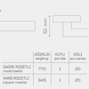 GAZİANTEP-KK273 Rozetli Kapı Kolu