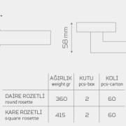 KADİRLİ-KK206 Rozetli Kapı Kolu