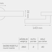 KASTAMONU-670-1 Rozetli Kapı Kolu