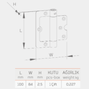 KELEBEK TİP YAYLI MENTEŞE-33722