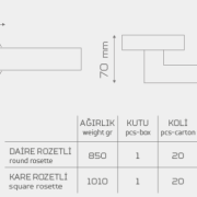 MİLANO-242 Rozetli Kapı Kolu