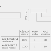 MİRAY-141 Rozetli Kapı Kolu