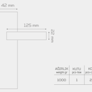 PALYO-140 Aynalı Kapı Kolu