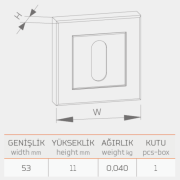 PARÇALI KARE ROZET (ALUMİNYUM)-37604