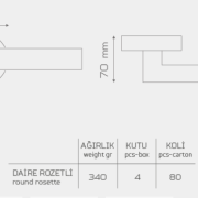 POLARİS-260 Rozetli Kapı Kolu