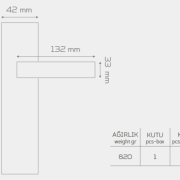 PRO GEMLİK-KK388 Aynalı Kapı Kolu