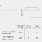 PRO ONLİNE-KK214 Rozetli Kapı Kolu