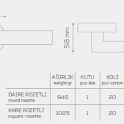 PROLİNE-1009 Rozetli Kapı Kolu