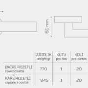 TENÖR-154 Rozetli Kapı Kolu