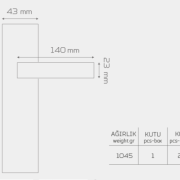 Z2003 Aynalı Kapı Kolu