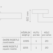 Z2003 Rozetli Kapı Kolu