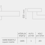 Z2007 Rozetli Kapı Kolu