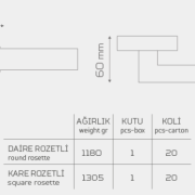 Z2026 Rozetli Kapı Kolu