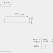 Z2029 Aynalı Kapı Kolu