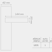 Z2032 Aynalı Kapı Kolu