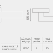 Z2034 Rozetli Kapı Kolu