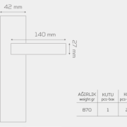 Z4003 Aynalı Kapı Kolu