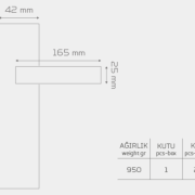 Z4014 Aynalı Kapı Kolu