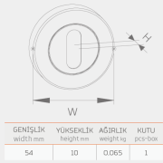 DİŞLİ DAİRE ROZET (ZAMAK)-31103